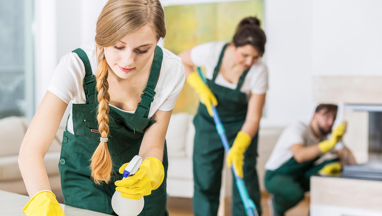Woman cleaning Reinigung